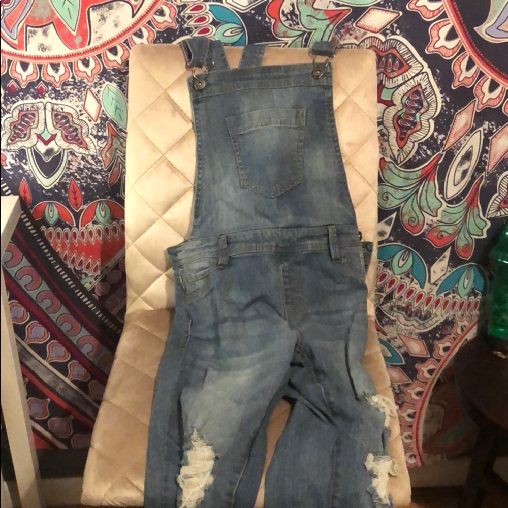 Overalls with rips